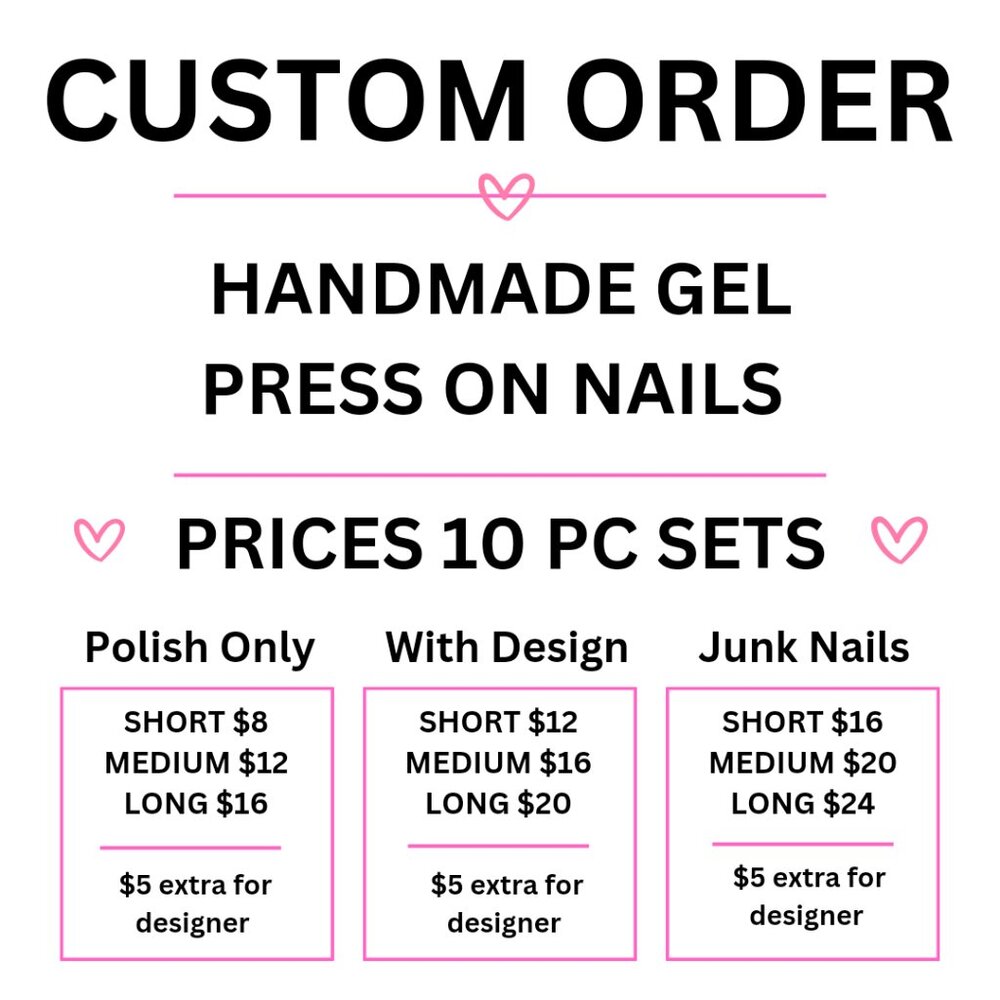 Handmade Luxury Press-On Nails | Sturdy & Reusable | PINK ROMANCE - Picture 4 of 8